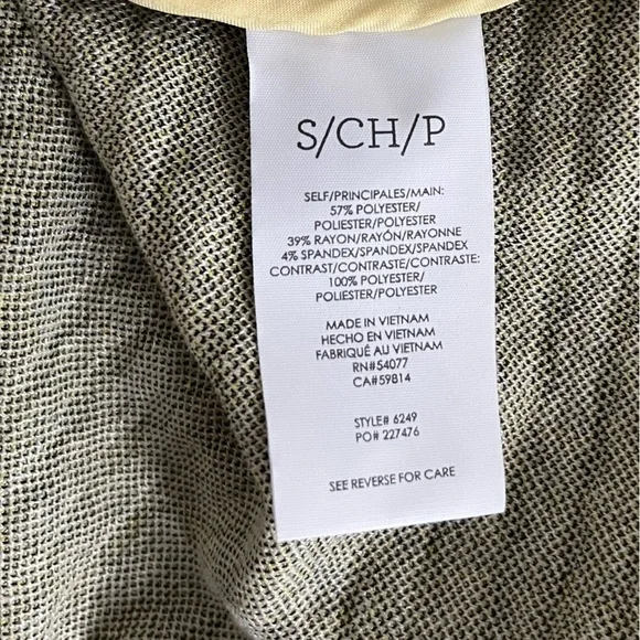 Cabi Women’s Hobnob Topper Jacket Swing Coat Daffodil Yellow Geometric Design S - Picture 15 of 15